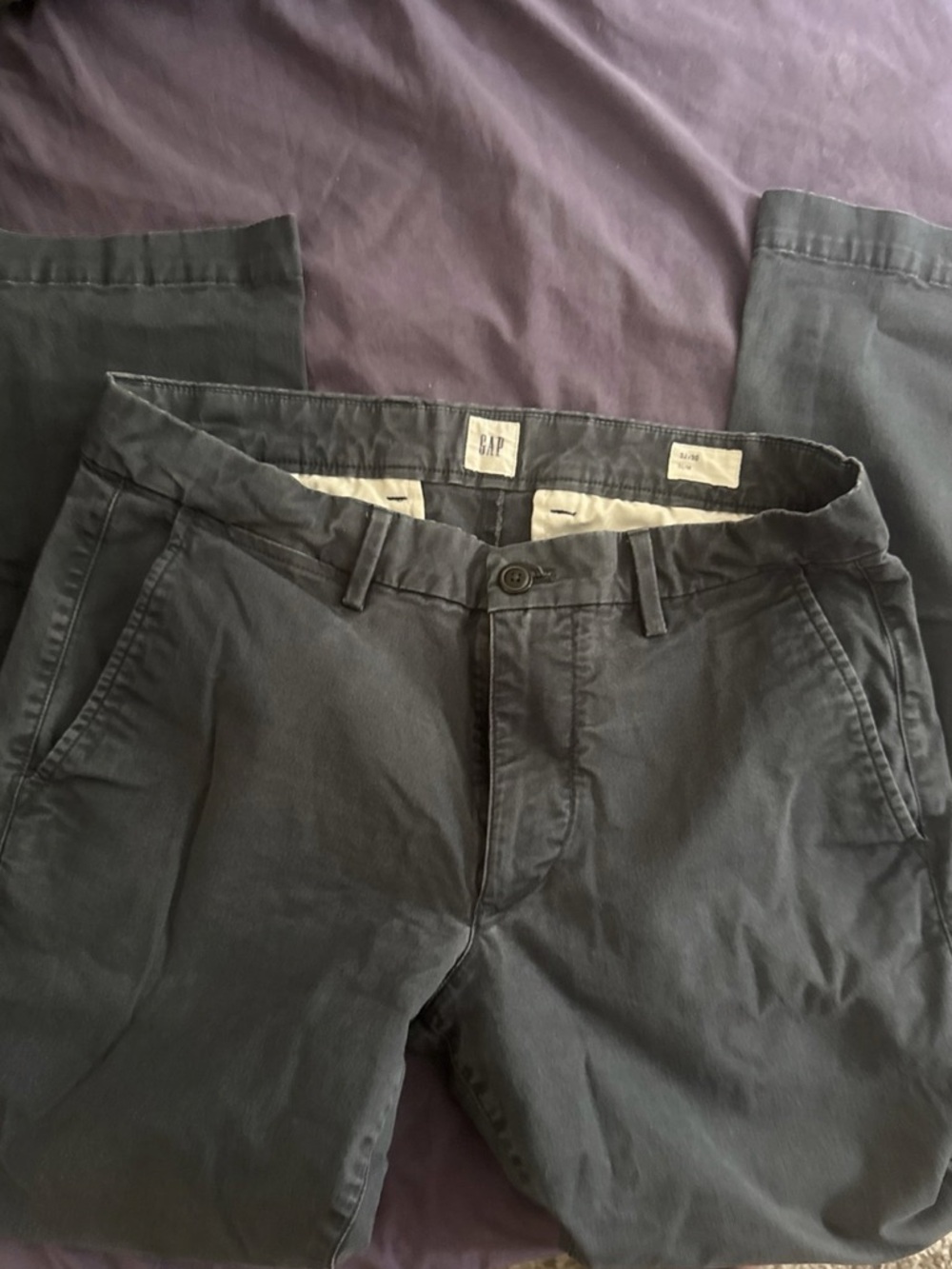 GAP Slim Chinos in Charcoal